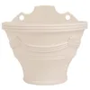 1 pz 26 cm x 23 cm Vaso da fiori recinzione appesa finestra fissata al muro fioriere cesto di fiori forniture da giardino forma rotonda in resina Y200709