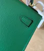 Sac de créateur de sacs d'épaule de marque 19,5 cm mini bacs de qualité faits à la main les couleurs vertes bleues Chevre en cuir de livraison rapide