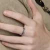 Cluster Rings Abyss Band Ring For Men Acciaio inossidabile Impilabile Cool Minimalista Regolabile Gioielli Emo Boy Gift