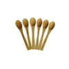 Sale 13.5*2.3 cm Long handle Wooden Spoon Jam Coffee Baby Honey Bamboo Spoon Mini Kitchen Stir Seasoning Tool Kitchen Tool HHE4191