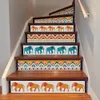 yazi 6PCS Removable Step Self-Adhesive Stairs Sticker Ceramic Tiles PVC Stair Wallpaper Decal Vinyl Stairway Decor 18x100CM 201201267z