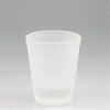 50 ml / 1.6oz Sublimatie Glas Wijn Shot Whisky Mok Mini Cup Bar Cocktail Tumbler Clear / Frosted Gold RIM voor DIY Design 12 stks Verpakking Enviroment-vriendelijk