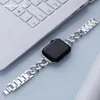 Geeignet für Apple-Armband aus Metall, Edelstahl, Apple Watch 6, weibliches Legierungs-Diamantband 38 40 42 44 mm