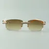 Óculos de sol de diamante micro-pavimentados de vendas diretas 3524026 com tesouros de buffalo branco óculos de grife, tamanho: 56-18-140 mm