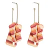 Double-layer hollowed-out acetate board earrings women's fashion personalized all-match earring INS style