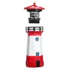 Solar vuurtoren met roterende lamp tuinverlichting buiten decoratieve LED's licht voor pad werf gazon patio