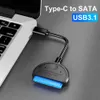 USB 3.0 / 2.0 / Tipo C para 2,5 polegadas Cabo de conversor de adaptador de disco rígido SATA para 2.5 '' HDD / SSD HW-TC44