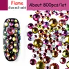 whole 800pcs Flame Nail Crystal 3D White Clear AB Flatback Fix Nail Art Rhinestones DMC SS3SS16 DIY Glitters Manicure Deco8012198