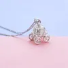 Rêve Citrouille Voiture Argent Plaqué Collier Pendentif Clavicule Exquis Collier Bijoux Pêche Fleur Fille