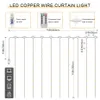 8 Modlar LED Perde Dize Işık USB DC5V 100/300 LEDs Peri Işıkları Garland Ev Noel Düğün Parti Dekorasyon için Y200903