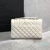 21cm caviar couro envelope saco crossbody bolsa de ombro designer clássico cadeia saco 3 cores 2022