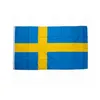 Sweden Swedish Flags Country National Flags 3'X5'ft 100D Polyester Free Shipping High Quality With Two Brass Grommets