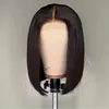 Ishow Rechte 2*6 Zwitserse Lace Front Pruiken Korte Bob Pruik Virgin Menselijk Haar pruiken Braziliaanse Indiase Peruaanse voor Vrouwen Alle Leeftijden 8-14inch Natuurlijke Kleur