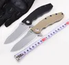 1 stks Klassiek 0562 Flipper vouwmes D2 Stone Wash Drop Point Blade G10 + Roestvrijstalen Handvat Kogellager EDC Messen