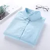 2020 neue Frauen Bluse Neue Casual MARKE Langarm Oxford Weiß Blau Hemd Frau Büro Tragen Shirts Hohe Qualität Damen tops1