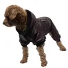 Ny design läder husdjur hund kläder vinter avtagbar två-piece set hundrock jacka varm fyra ben hoodie hund kläder djurkläder