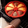 8 holte scone pan siliconen cake bakvormen hoge temperatuur pizza plaat non-stick diy 8 roosters vorm bakvormen voor broodmuffin cookie gelei cupcake zeep ZL0594