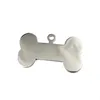 10pcs Charms osseo per cani da 25 * 43mm Stampaggio Tag Blank Tag Pendenti in acciaio inox Ciondoli in metallo per collane fai da te