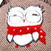 Xiaokaixin animais dos desenhos animados Bordão de algodão de algodão para mulheres / homens / crianças inverno interior de coruja de pelúcia interior solas de borracha de borracha Y200107