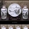 1 Set Moderne Chinese Jingdezhen Tafelblad Decoratie Bloemenvaas en Plaat met Stander Keramische Vaas Decoratie Porseleinen Vaas LJ201208