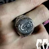 Originele ontwerp geen ingelegde textuur maagd Mary Thai zilveren open ring punk hip-hop charm chaoren zilveren sieraden