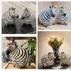 Zebra Statue Tier Figur Kreativität Stil Nordic Zubehör Dekor Home Haus Figuren Büro Dekoration Geschenk 201125