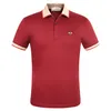 2022 fashion designer casual t-shirt polo da uomo serpente fiore ricamo polo da uomo high street fashion polo da uomo