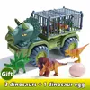Dinosaurios de autos Dinosaurios Vehículo de transporte Vehículo con regalos de Navidad de dinosaurios para niños 220518