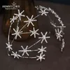 HimStory Snowflake Girl Hairband Star Headband Hair Women Bridal Wedding Tiara Hårtillbehör Krown Modehuvud Smycken 211224