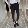 Новые белые свадебные брюки для мужчин Бизнес костюм BANG SUSSUSION SLIM FIT FORBAL Forglish Брюки Pantalon Costume Мужские брюки 201027