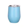 12OZ Stainless Steel Tumbler Wine Glasses Egg Cup Water Bottle 2 Layer Vacuum Insulated Beer Mug Champagne Coffee Mugs With Lids