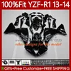 100 % FIT YAMAHA YZF-R1 YZF R 1 1000 CC YZFR1 레드 블랙 13 14 MOTO BODYWORK 94NO.61 YZF R1 1000CC YZF1000 2013 2014 YZF-1000 2013-2014 사출 금형 바디
