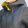 Primavera Autunno Donne Cappotto Caldo Sottile Giacca di Cotone Lungo Più Il Formato 6XL 58/60 Moda di Alta Qualità Outwear Parka Con Cappuccio 201214