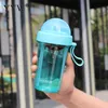 Bouteilles d'eau Couple créatif Sippy tasses sport bouteille d'eau avec paille bouteille de café pour l'eau une tasse de Double