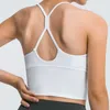 Mode polyvalent sous-vêtements de yoga longs femmes ruban croix beau dos antichoc froncé soutien-gorge de sport