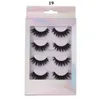4pair / partij 3D Valse Wimpers Dikke Fake Washes 100% Hademade Faux Mink Eyelash Extensions ProyTy Cross Lahes Cruely Free