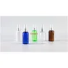 75ml x 30 Silver Aluminium Sprayer Parfymflaskor Refillerbar Pet Travel With Mist Transparent Green Blue BottlessHipping