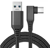 Pour Oculus Quest 2 Câbles de liaison USB 3.2 Gen 1 Câble de liaison Type C Transfert de données Charge rapide 3M 5M Accessoires Steam VR Cordons de tête en métal tressé