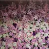 Décoration de mariage à thème violet, fleurs décoratives en plastique, simulation de disposition de scène, couronnes murales d'hortensia