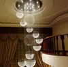 Nowoczesny żyrandol duży kryształowy oprawa oświetleniowa do schodów schodowych w holu Foyer długi spiralny połysk lampa sufitowa montowana schodowa 263c