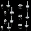 BOG-24PCS/BOX Mixed 7 Designs Bioplast flexibel labret stud Lip Ring Horse Eye Ellips Ear Tragus Ear Brosk ￶rh￤nge Piercing Q Jllbwj