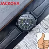 Funcional Funcional Genuine Leather Band Quartz Relógio Analog Data Big Clock Masculino Militar Militar Waterproof Watches Super Bright Orologio di Lusso