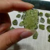 A Natural Moldavite green aerolites crystal stone pendant energy apotropaic lot rope Unique Necklace LJ2010168865124