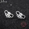 Real 925 Sterling Silver Cute Honey Bee Earrings for Girls Kids Unique Tiny Honeybee Animal Earing Stud Insect Jewelry Pendiente