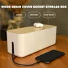 Cable Storage Box Power Strip Wire Case Anti Dust Charger Socket Organizer White Black Desktop Network Line Lines Storage Bin Z112314w