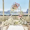 decor New Cylinder P For Wedding Party Event Stage Decorations Roman Column Flowers Stand White Road Guide aisle flower wall backdrop Stand Metal