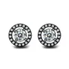 Colorful Crystal Stud Earrings For Women Wedding Party Engagement Gift Fashion Jewelry