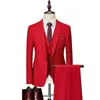 Men Casual Suit Marriage Groom One Buttoned-Formal Dr Suit Three-Piece Set256g