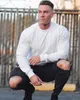 Felpe con cappuccio da uomo Felpe da uomo T-shirt da palestra Casual a maniche lunghe Pullover Solid O Neck Muscle Tops Felpa da allenamento