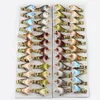 HUADODO 24 Stück Mini bunte Schaumstoff-künstliche Vögel, handgefertigtes Handwerk für Zuhause, Scrapbooking, Festival, Weihnachtsdekoration, 3 cm x 1,5 cm, Y201020